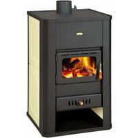 Prity - Holzofen für die Zentralheizung. Festbrennstoffofen mit integriertem Boiler. Heizleistung 5 + 17 kw. Stahlabdeckung. S3 W17-Modell von PRITY