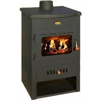 Prity - Stufa a legna con caldaia integrata. Top in ghisa. Potenza di riscaldamento 8 + 4Kw - black Prity - Stufa a legna con caldaia integrata. Top in ghisa. Potenza di riscaldamento 8 + 4Kw - black von PRITY
