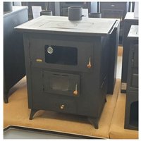 Prity - Stufa a legna con forno. Per cucinare e riscaldare. 14KW Potenza di riscaldamento - black von PRITY