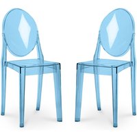 2er-Pack transparente Esszimmerstühle - Victoria Queen Blau transparent 2er-Pack transparente Esszimmerstühle - Victoria Queen Blau transparent von PRIVATEFLOOR