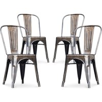 4er Pack Esszimmerstühle - Industriedesign - Neuauflage- Stylix Metallic bronze von PRIVATEFLOOR
