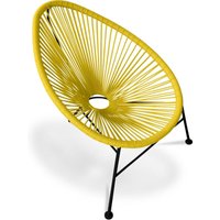 Stuhl für den Außenbereich - Gartenstuhl - Acapulco Gelb - Stahl, Synthetisches Rattan, Metall, Kunststoff - Gelb von PRIVATEFLOOR