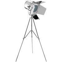 Antike Vintage Nautisch Stativ Projektor Stehlampe Design Silber von PRIVATEFLOOR