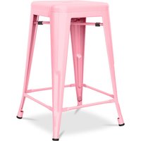 Barhocker - Industriedesign - Stahl matt - 60cm - Neuauflage - Stylix Pink von PRIVATEFLOOR