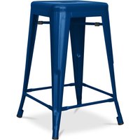 Barhocker - Industriedesign - Stahl matt - 60cm - Neuauflage - Stylix Dunkelblau von PRIVATEFLOOR