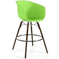 Barhocker - Skandinavisches Design - Dunkle Holzbeine - Pirela Pastellgrün von PRIVATEFLOOR
