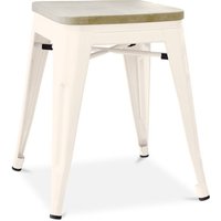 Privatefloor - Barhocker im Industriedesign - Holz & Stahl - 45cm - Neuauflage - Stylix Cremefarben Privatefloor - Barhocker im Industriedesign - Holz & Stahl - 45cm - Neuauflage - Stylix Cremefarben von PRIVATEFLOOR
