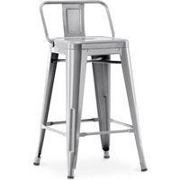 Barhocker mit Rückenlehne - Industriedesign - 60cm - New Edition - Stylix Steel von PRIVATEFLOOR