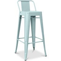 Barhocker mit Rückenlehne - Industriedesign - 76cm - New Edition - Stylix Blasses Grün von PRIVATEFLOOR
