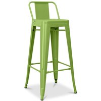 Barhocker mit Rückenlehne - Industriedesign - 76cm - New Edition - Stylix Light green von PRIVATEFLOOR