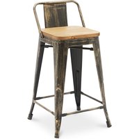 Barhocker mit Rückenlehne - Industriedesign - Holz & Stahl - 60cm - New Edition - Stylix Metallic bronze Barhocker mit Rückenlehne - Industriedesign - Holz & Stahl - 60cm - New Edition - Stylix Metallic bronze von PRIVATEFLOOR