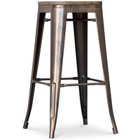 Barhocker - Industriedesign - Holz & Stahl - 76 cm - New Edition- Stylix Metallic bronze - Holz, Stahl - Metallic bronze von PRIVATEFLOOR