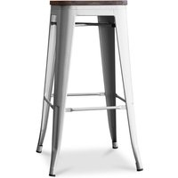 Barhocker - Industriedesign - Holz & Stahl - 76 cm - New Edition- Stylix Steel - Holz, Stahl - Steel von PRIVATEFLOOR