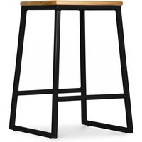 Big Boy Barhocker 60cm Schwarz - Holz, Stahl, Metall, Holz Big Boy Barhocker 60cm Schwarz - Holz, Stahl, Metall, Holz von PRIVATEFLOOR