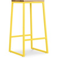 Big Boy Barhocker 76cm Gelb - Holz, Stahl, Metall, Holz Big Boy Barhocker 76cm Gelb - Holz, Stahl, Metall, Holz von PRIVATEFLOOR