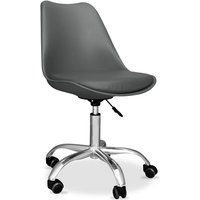 Bürostuhl auf Rädern - Schreibtisch-Drehstuhl - Tulip Dunkelgrau - Stahl, PP, Metall, Kunststoff, Nylon - Dunkelgrau von PRIVATEFLOOR