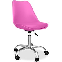 Bürostuhl auf Rädern - Schreibtisch-Drehstuhl - Tulip Fuchsia - Stahl, pp, Metall, Kunststoff, Nylon - Fuchsia von PRIVATEFLOOR