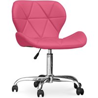 Privatefloor - Bürostuhl auf Rädern - Schreibtischdrehstuhl - gepolstert mit Kunstleder - Wito Fuchsia von PRIVATEFLOOR