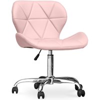 Privatefloor - Bürostuhl auf Rädern - Schreibtischdrehstuhl - gepolstert mit Kunstleder - Wito Pink von PRIVATEFLOOR