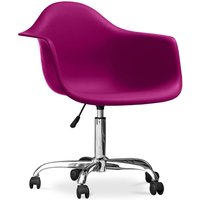Bürostuhl mit Armlehnen - Schreibtischstuhl mit Rollen - Weston Mauve von PRIVATEFLOOR