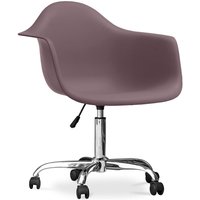 Bürostuhl mit Armlehnen - Schreibtischstuhl mit Rollen - Weston Taupe von PRIVATEFLOOR