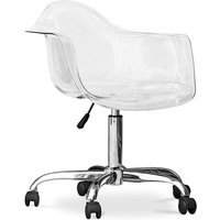 Bürostuhl mit Armlehnen Transparent - Schreibtisch-Drehstuhl mit Rollen - Grev Grau transparent von PRIVATEFLOOR