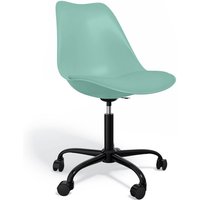 Privatefloor - Bürostuhl mit Rollen - Drehbarer Schreibtischstuhl - Tulip Schwarz Gestell Pastellgrün Privatefloor - Bürostuhl mit Rollen - Drehbarer Schreibtischstuhl - Tulip Schwarz Gestell Pastellgrün von PRIVATEFLOOR