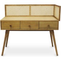 Cannage Schreibtisch aus Mango und Eiche - Oka Natural wood von PRIVATEFLOOR