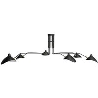 Deckenlampe - Flex-Lampe - 6 Arme - George Schwarz - Messing, Eisen, Metall, Metall - Schwarz von PRIVATEFLOOR