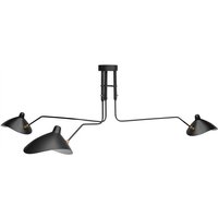 Privatefloor - Deckenlampe - Flexo-Lampe - 3 Arme - George Schwarz - Messing, Eisen, Metall - Schwarz von PRIVATEFLOOR