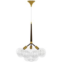 Deckenlampe mit Glaskugeln - Hängeleuchte im Design - Glaub Braun von PRIVATEFLOOR