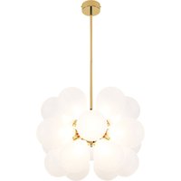 Deckenlampe mit Kristallkugeln - Pendelleuchte - Jacobella Weiß von PRIVATEFLOOR