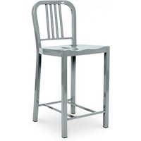 Design Barhocker mit Rückenlehne - 60cm - Jadon Silber Design Barhocker mit Rückenlehne - 60cm - Jadon Silber von PRIVATEFLOOR