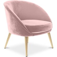 Design-Sessel - In Samt bezogen - Pimba HellPink von PRIVATEFLOOR