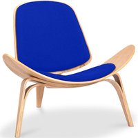 Designer-Sessel - Skandinavischer Sessel - Stoffbezug - Lucy Dunkelblau von PRIVATEFLOOR