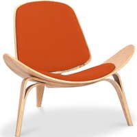 Privatefloor - Designer-Sessel - Skandinavischer Sessel - Stoffbezug - Lucy Orange von PRIVATEFLOOR