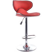 Drehbarer Barhocker mit Rückenlehne - Curve Back Rot von PRIVATEFLOOR