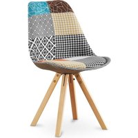 Esszimmerstuhl - Bezogen mit Patchwork - Patty Multicolor Esszimmerstuhl - Bezogen mit Patchwork - Patty Multicolor von PRIVATEFLOOR