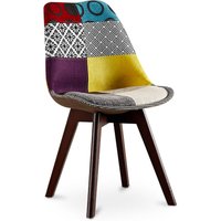 Esszimmerstuhl - Bezogen mit Patchwork - Ray Multicolor von PRIVATEFLOOR