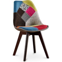 Esszimmerstuhl - Bezogen mit Patchwork - Simona Multicolor von PRIVATEFLOOR