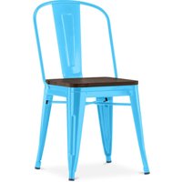 Esszimmerstuhl - Industriedesign - Holz und Stahl - Stylix Turquoise von PRIVATEFLOOR