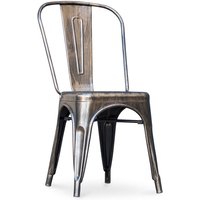 Esszimmerstuhl - Industriedesign - Stahl - Neuauflage - Stylix Metallic bronze von TOLIX STYLE