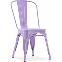 Esszimmerstuhl - Industriedesign - Stahl - Neuauflage - Stylix Pastellpurpur von TOLIX STYLE