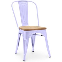 Tolix Style - Esszimmerstuhl - Industriedesign - Stahl und Holz - Neuauflage - Stylix Lavander von TOLIX STYLE