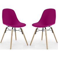 Esszimmerstuhl - Skandinavisches Design - Holzbeine - 2er-Set - Skögur Mauve Esszimmerstuhl - Skandinavisches Design - Holzbeine - 2er-Set - Skögur Mauve von PRIVATEFLOOR
