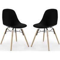 Esszimmerstuhl - Skandinavisches Design - Holzbeine - 2er-Set - Skögur Schwarz Esszimmerstuhl - Skandinavisches Design - Holzbeine - 2er-Set - Skögur Schwarz von PRIVATEFLOOR