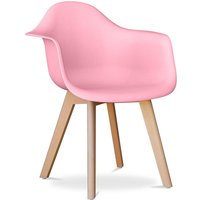 Esszimmerstuhl mit Armlehnen - Skandinavischer Stil - Dominic Pink - Buche, PP - Pink von PRIVATEFLOOR
