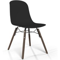 Esszimmerstuhl mit dunklen Holzbeinen – Moderner Stil und Funktionalität - Broly Schwarz Esszimmerstuhl mit dunklen Holzbeinen – Moderner Stil und Funktionalität - Broly Schwarz von PRIVATEFLOOR