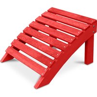 Fußhocker aus Holz für Gartenstuhl - Alana Rot von PRIVATEFLOOR