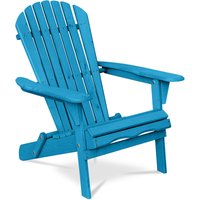 Holzstuhl für den Außenbereich mit Armlehnen - Adirondack Gartenstuhl - Adirondack Turquoise - Hemlock Holz - Turquoise von PRIVATEFLOOR